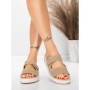 Papuci Dama cu Platforma 5GS35 BEIGE | MEI