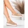 Papuci Dama cu Platforma 5GS35 BEIGE | MEI