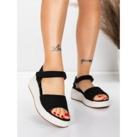 Sandale Dama cu Platforma 5GS36 BLACK | MEI