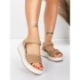 Sandale Dama cu Platforma 5GS36 BEIGE | MEI