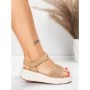 Sandale Dama cu Platforma 5GS36 BEIGE | MEI