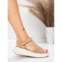 Sandale Dama cu Platforma 5GS36 BEIGE | MEI