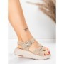 Sandale Dama cu Talpa Joasa 5GS37 BEIGE | MEI