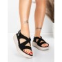 Sandale Dama cu Platforma 5GS38 BLACK | MEI