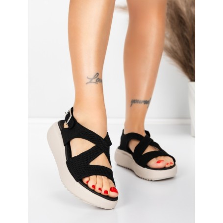Sandale Dama cu Platforma 5GS38 BLACK | MEI
