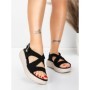 Sandale Dama cu Platforma 5GS38 BLACK | MEI
