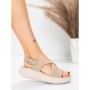 Sandale Dama cu Platforma 5GS38 BEIGE | MEI