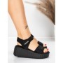 Sandale Dama cu Platforma 5GS56 BLACK | MEI