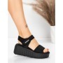 Sandale Dama cu Platforma 5GS56 BLACK | MEI