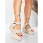 Sandale Dama cu Platforma 5GS56 OFF WHITE | MEI