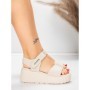 Sandale Dama cu Platforma 5GS56 OFF WHITE | MEI