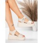 Sandale Dama cu Platforma 5GS56 OFF WHITE | MEI