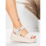 Sandale Dama cu Platforma 5GS56 OFF WHITE | MEI