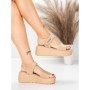 Sandale Dama cu Platforma 5GS56 BEIGE | MEI