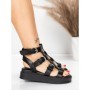 Sandale Dama cu Platforma 5GS57 BLACK | MEI