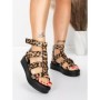 Sandale Dama cu Platforma 5GS57 LEOPARD | MEI