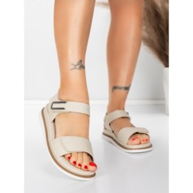 Sandale Dama cu Talpa Joasa 5GS58 BEIGE | MEI