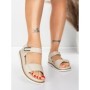 Sandale Dama cu Talpa Joasa 5GS58 BEIGE | MEI