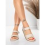 Sandale Dama cu Talpa Joasa 5GS58 BEIGE | MEI