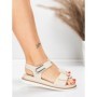 Sandale Dama cu Talpa Joasa 5GS58 BEIGE | MEI
