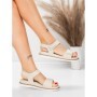Sandale Dama cu Talpa Joasa 5GS58 BEIGE | MEI