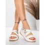 Sandale Dama cu Platforma 5GS60 WHITE | MEI