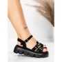 Sandale Dama cu Talpa Joasa 5HXS68 BLACK | MEI