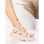 Sandale Dama cu Talpa Joasa 5HXS68 BEIGE | MEI