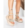 Sandale Dama cu Platforma 5HXS75 BEIGE | MEI