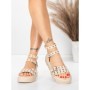 Sandale Dama cu Platforma 5HXS75 BEIGE | MEI