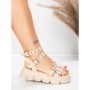 Sandale Dama cu Platforma 5HXS75 BEIGE | MEI