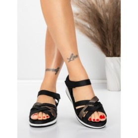 Sandale Dama cu Platforma 5GS59 BLACK | MEI