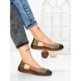 Balerini Dama din piele naturala 2211-1 BLACK-GREEN | BERLINER
