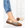 Balerini Dama din piele naturala 2211-1 BROWN-GREEN | BERLINER