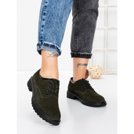 Pantofi Casual Dama din piele naturala 3218H01 GREEN | FORMAZIONE