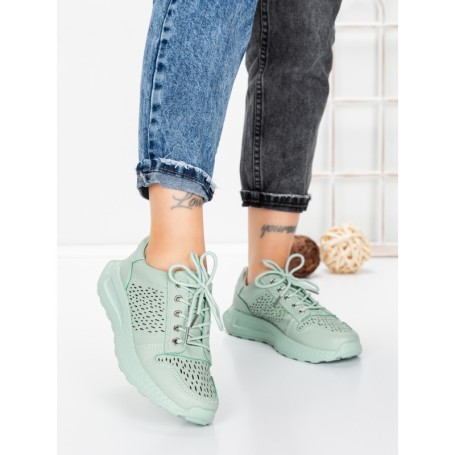 Pantofi Casual Dama din piele naturala K250-1 GREEN | GALLOP