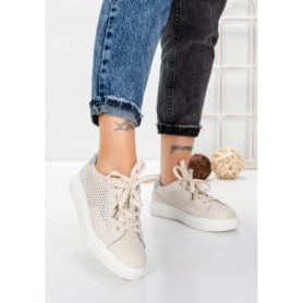 Pantofi Casual Dama din piele naturala KD87981 CREAM | BERLINER