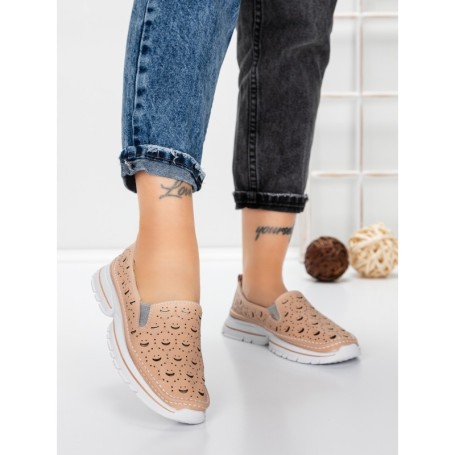 Balerini Dama din piele naturala K242-4 PINK | GALLOP