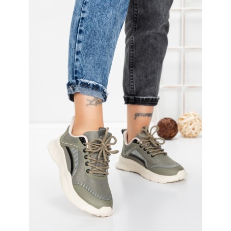 Pantofi Sport Dama din piele naturala 66916-5 KHAKI | STEPHANO