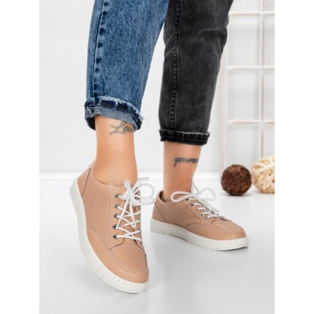 Pantofi Casual Dama din piele naturala K251-1 PINK | GALLOP