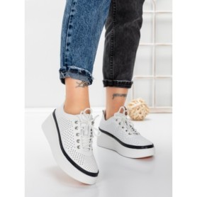 Pantofi Casual Dama din piele naturala K244-1 WHITE | GALLOP
