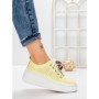 Pantofi Casual Dama din piele naturala K244-1 YELLOW | GALLOP