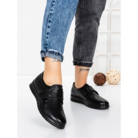 Pantofi Casual Dama din piele naturala 1753Q12 BLACK | STEPHANO