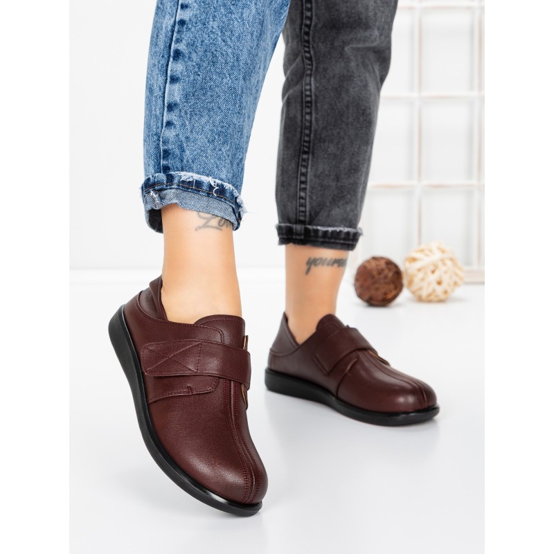 Pantofi Casual Dama din piele naturala 3207Q08 WINE | BERLINER