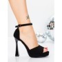 Sandale Dama cu Toc Subtire 5LO7 BLACK | MEI