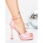 Sandale Dama cu Toc Subtire 5LO7 ROSE | MEI