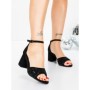 Sandale Dama cu Toc Gros 5XKK91 BLACK | MEI