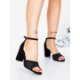 Sandale Dama cu Toc Gros 5XKK93 BLACK | MEI