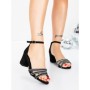 Sandale Dama cu Toc Gros 5XKK99 BLACK | MEI