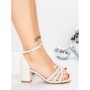 Sandale Dama cu Toc Gros 5XKK99 BEIGE | MEI